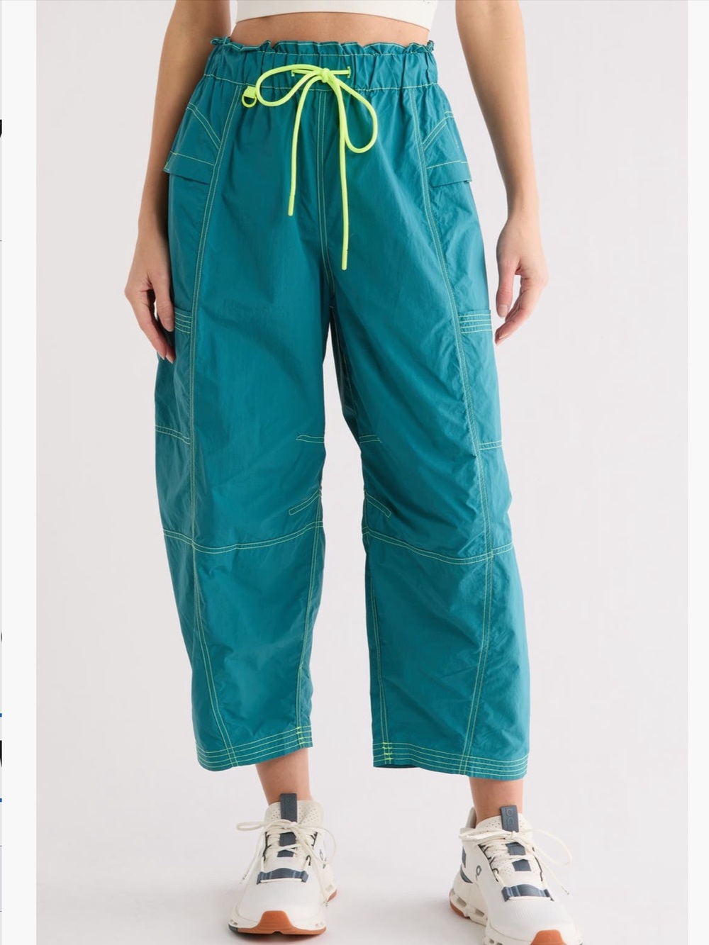 Free People FP Movement In The Wild Hiking Cargo Pants Teal Turquoise - Picture 3 of 12